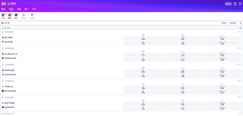K8體育投注畫面